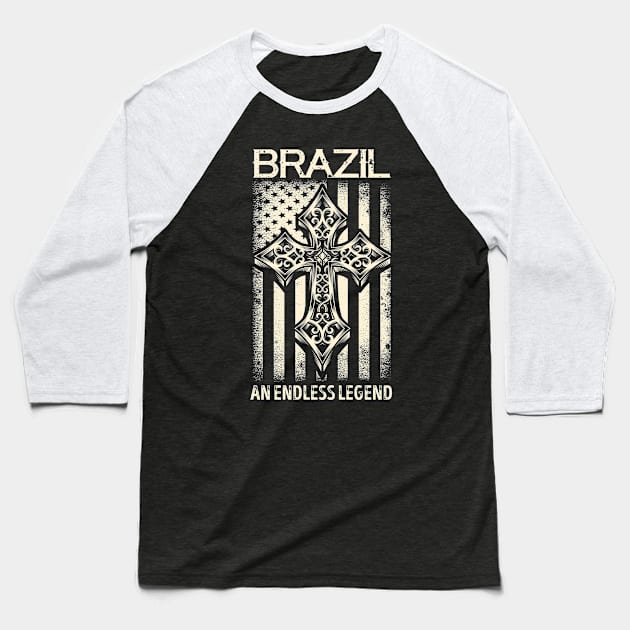BRAZIL Baseball T-Shirt by ALEXANDRA PIVOVAROVA |